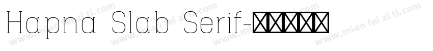 Hapna Slab Serif字体转换